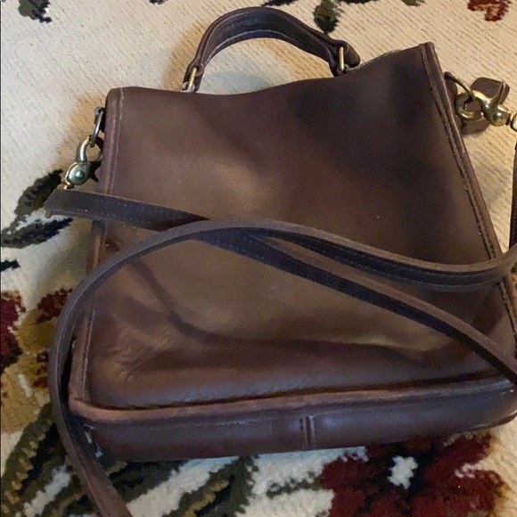 Vintage 80s Dark Brown Coach Bag - Picture 6 of 8